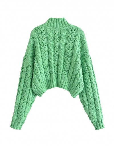 Replica Fresh Green Long Sleeve Ladies Sweater Long Sleeve #794991 $49.01 USD for Wholesale