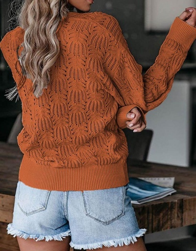 Replica Fashion Casual V Neck Knitted Sweater For Women Long Sleeve V Neck #794995 $32.76 USD for Wholesale