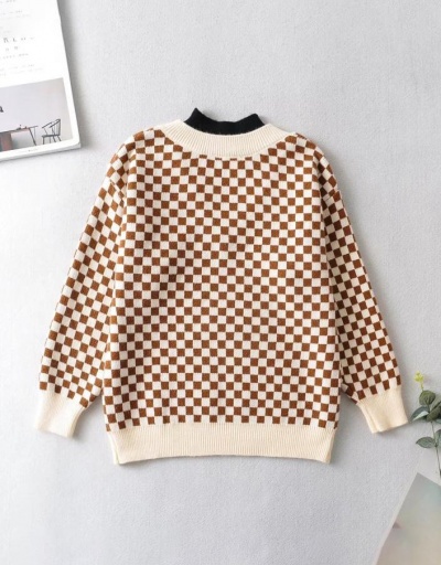 Replica Individual Checkerboard Fake Two Versatile Sweater Long Sleeve O Neck #794999 $40.37 USD for Wholesale