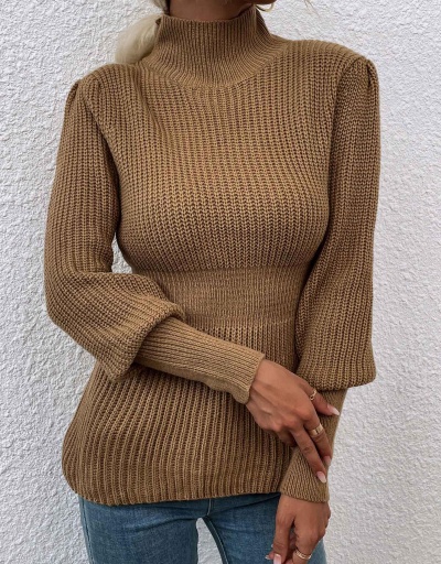 Replica Fitted Solid High Neck Knitted Autumn Sweater Long Sleeve Turtle/High Neck #795008 $32.16 USD for Wholesale