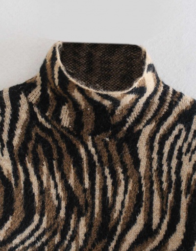 Replica New Arrival Animal Print High Neck Sweater Long Sleeve Turtle/High Neck #795013 $36.28 USD for Wholesale