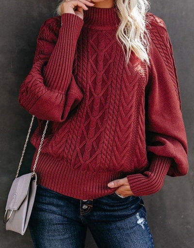 Replica Solid Casual Fashion Mock Neck Knitted Sweater Long Sleeve Mock Neck #795017 $29.27 USD for Wholesale