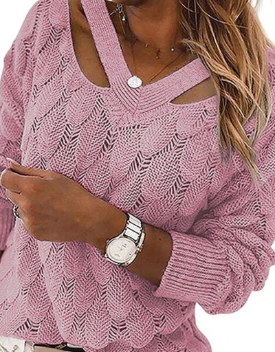 Latest Style V Neck Knitted Pullover Sweater Long Sleeve V Neck #795019 $27.89 USD, Wholesale Fashion Sweaters &amp; Cardigans