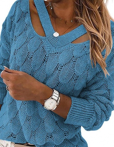 Replica Latest Style V Neck Knitted Pullover Sweater Long Sleeve V Neck #795019 $27.89 USD for Wholesale