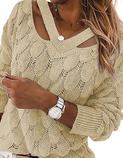 Replica Latest Style V Neck Knitted Pullover Sweater Long Sleeve V Neck #795019 $27.89 USD for Wholesale