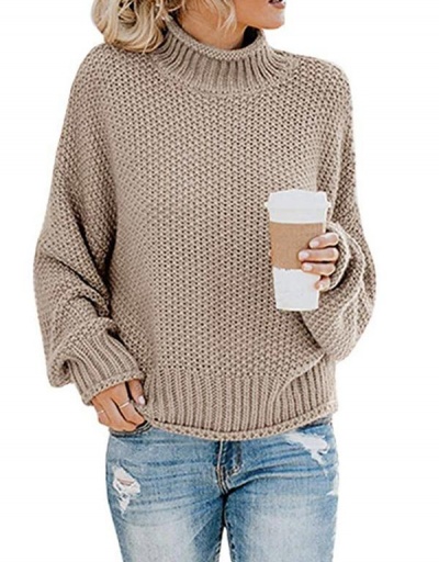 Replica Autumn Solid Plain Mock Neck Knitted Sweater Long Sleeve Mock Neck #795021 $26.49 USD for Wholesale