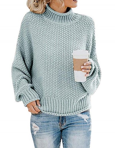 Replica Autumn Solid Plain Mock Neck Knitted Sweater Long Sleeve Mock Neck #795021 $26.49 USD for Wholesale