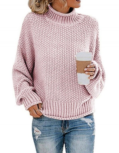 Replica Autumn Solid Plain Mock Neck Knitted Sweater Long Sleeve Mock Neck #795021 $26.49 USD for Wholesale