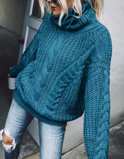 Autumn Chic High Neck Pullover Sweater For Women Long Sleeve Turtle/High Neck #795026 $29.12 USD, Wholesale Fashion Sweaters &amp; Cardigans