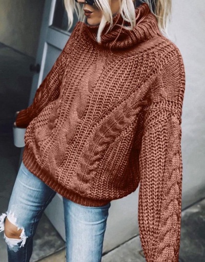 Replica Autumn Chic High Neck Pullover Sweater For Women Long Sleeve Turtle/High Neck #795026 $29.12 USD for Wholesale