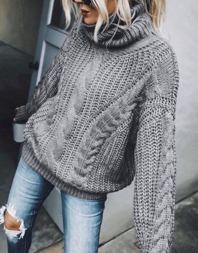 Replica Autumn Chic High Neck Pullover Sweater For Women Long Sleeve Turtle/High Neck #795026 $29.12 USD for Wholesale