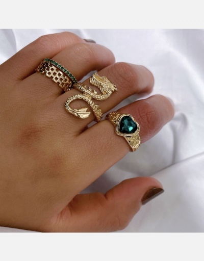 Hip Hop Ladies Dragon Heart Ring Sets  #795033 $6.94 USD, Wholesale Fashion Ring