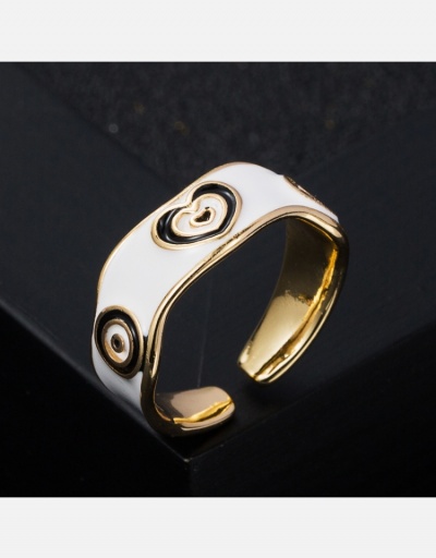 Replica Copper  Hip Hop  Copper  Heart Rings For Women #795055 $8.53 USD for Wholesale