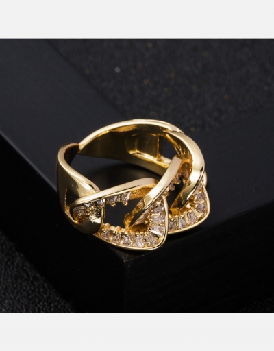 Replica Hip Hop Zircon Geometric Rings For Women #795057 $14.04 USD for Wholesale