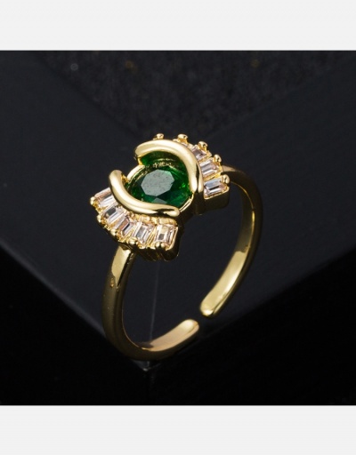 Replica Personalized Easy Match Golden Zircon Open Rings #795059 $9.41 USD for Wholesale