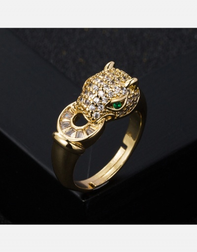 Replica Personalized Easy Match Golden Zircon Open Rings #795059 $9.41 USD for Wholesale