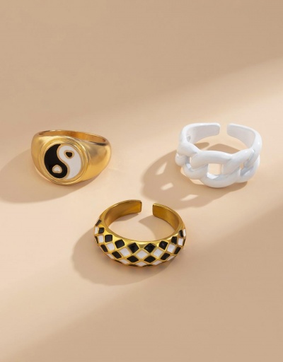 Replica Individual Geometric 3 Pieces Women Ring Sets #795062 $6.83 USD for Wholesale