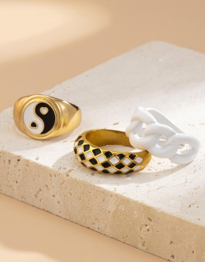 Replica Individual Geometric 3 Pieces Women Ring Sets #795062 $6.83 USD for Wholesale