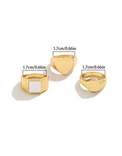 Replica Easy Matching Geometric Design Ladies Rings #795064 $5.72 USD for Wholesale