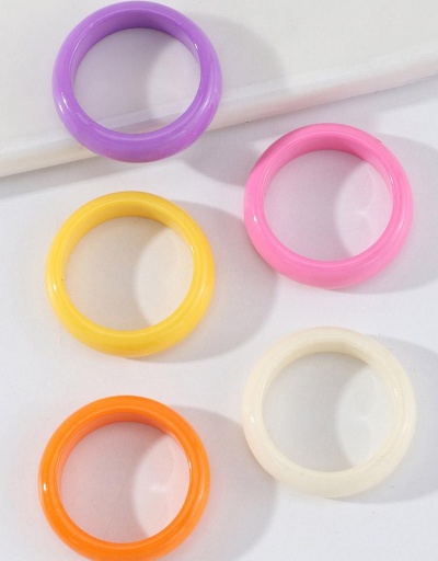 Replica Simple Contrast Color Round Geometric Rings Set #795066 $6.63 USD for Wholesale