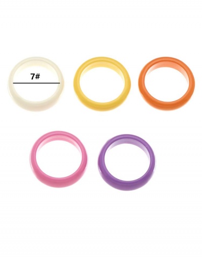 Replica Simple Contrast Color Round Geometric Rings Set #795066 $6.63 USD for Wholesale