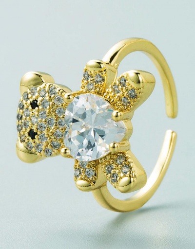 Replica Cute Bear Rhinestone Patchwork Women Ring #795072 $8.22 USD for Wholesale