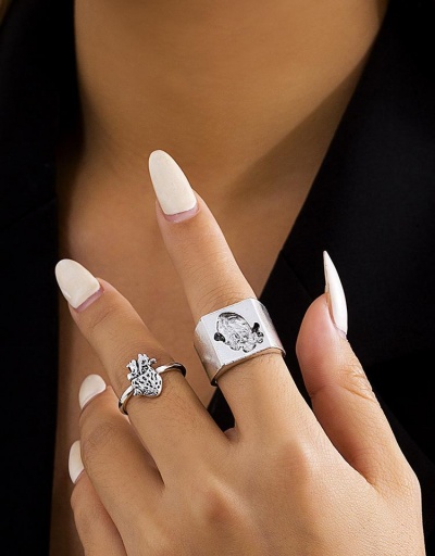 Replica Vintage Style Punk Match Ring Set #795077 $5.54 USD for Wholesale