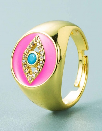 Replica Rhinestone Evil Eye Hip Hop Rings For Unisex #795080 $8.59 USD for Wholesale