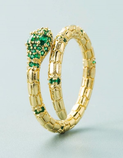 Replica Individual Snake Shape Curved Zircon Ring #795084 $9.34 USD for Wholesale