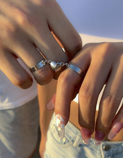 Street Hollow Out Heart Design Couple Rings #795086 $5.54 USD, Wholesale Fashion Ring