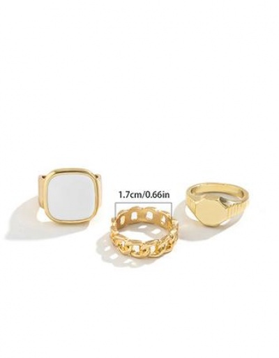 Replica Simple Hollow Out Square Geometry 3-Piece Rings #795089 $5.50 USD for Wholesale