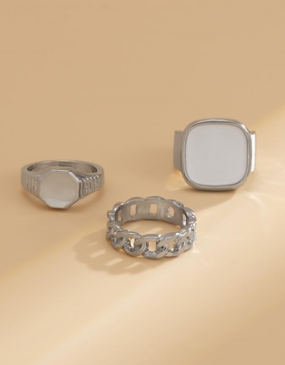 Replica Simple Hollow Out Square Geometry 3-Piece Rings #795089 $5.50 USD for Wholesale