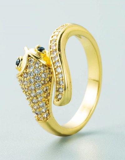 Replica Special Zircon Snake Designer Open Rings #795091 $8.13 USD for Wholesale