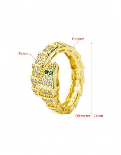 Replica Retro Style Snake Zircon Eye Rings For Women #795092 $6.98 USD for Wholesale