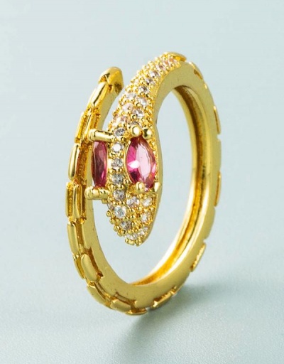 Replica Attractive Snake Zircon Fashionable Rings #795095 $8.69 USD for Wholesale