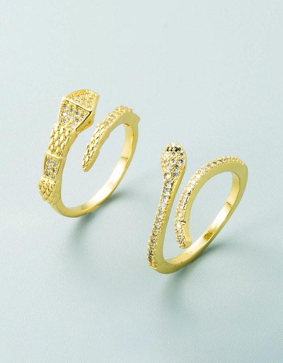 Trendy Snake Zircon Hip Hop Rings Women #795096 $8.13 USD, Wholesale Fashion Ring