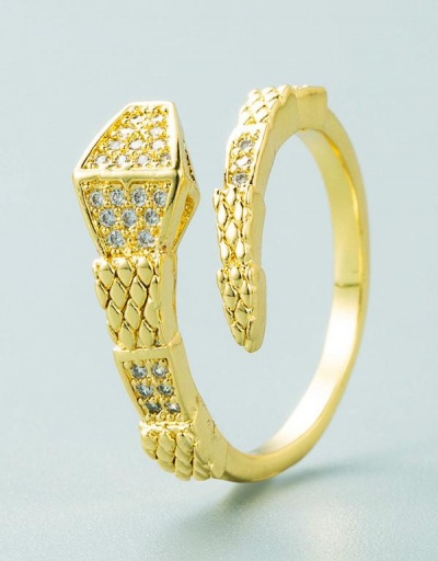 Replica Trendy Snake Zircon Hip Hop Rings Women #795096 $8.13 USD for Wholesale