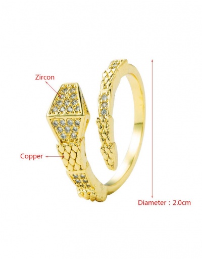 Replica Trendy Snake Zircon Hip Hop Rings Women #795096 $8.13 USD for Wholesale