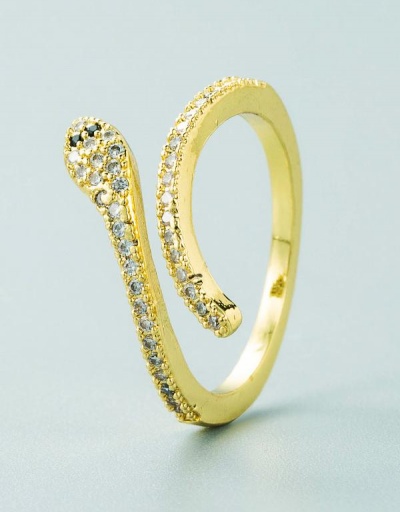 Replica Trendy Snake Zircon Hip Hop Rings Women #795096 $8.13 USD for Wholesale