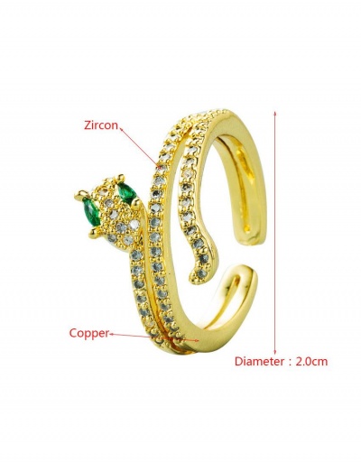 Replica Exaggerated Double Layer Snake Shape Copper Ring #795098 $7.81 USD for Wholesale