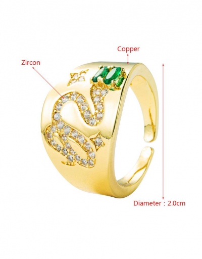 Replica Copper Trendy Rhinestone Snake Rings #795102 $8.69 USD for Wholesale