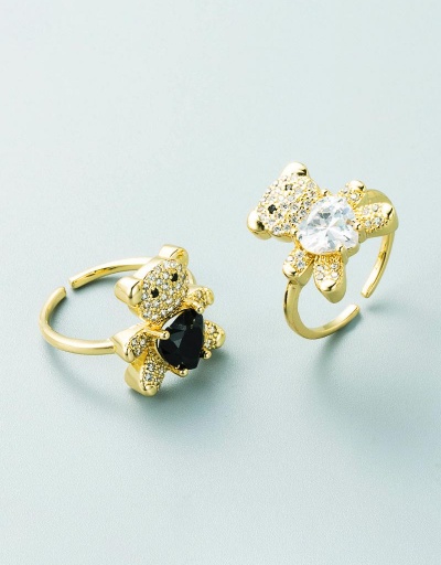 Lovely Bear Rhinestone Open Ring For Ladies #795103 $7.90 USD, Wholesale Fashion Ring