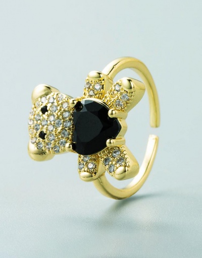 Replica Lovely Bear Rhinestone Open Ring For Ladies #795103 $7.90 USD for Wholesale