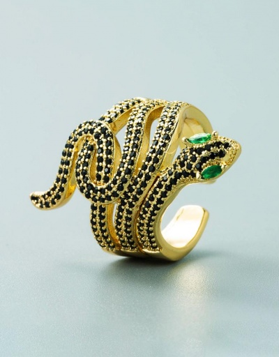 Replica Exaggerated Snake Shape Colorful Rhinestone Rings #795104 $14.87 USD for Wholesale