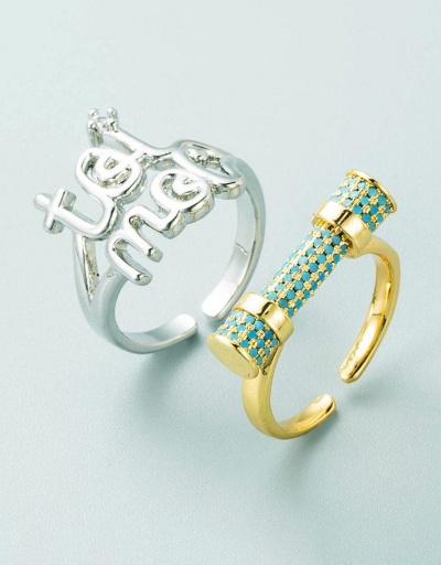 Creative Letter Adjustable Geometry Open Ring #795108 $7.67 USD, Wholesale Fashion Ring