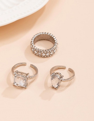 Replica Chic Adjustable Square Three Piece Ring Set #795110 $5.75 USD for Wholesale