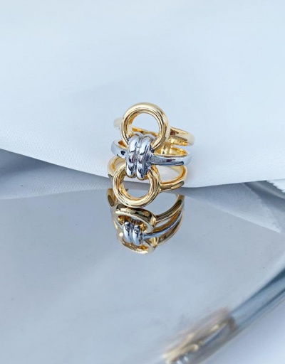 Replica Stylish Contrast Color Hollow Out Ring #795114 $11.28 USD for Wholesale