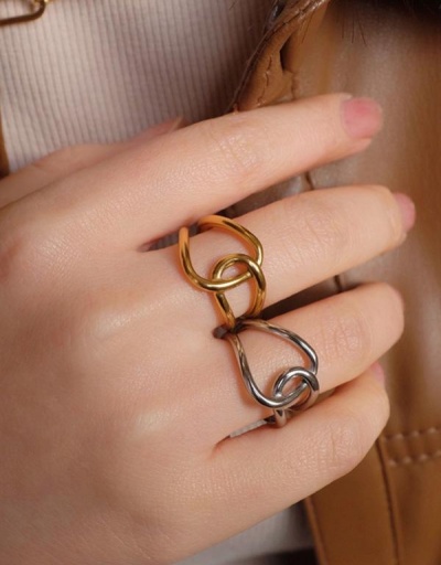 Replica Modern Easy Matching Simple Entangle Rings #795115 $9.24 USD for Wholesale