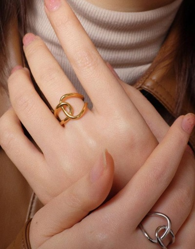 Replica Modern Easy Matching Simple Entangle Rings #795115 $9.24 USD for Wholesale