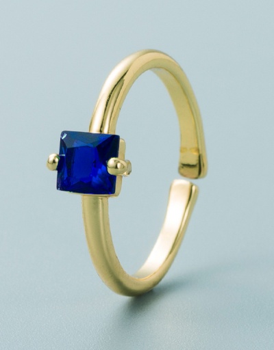 Replica Modern Square Zircon Open All-Match Ring #795125 $7.48 USD for Wholesale